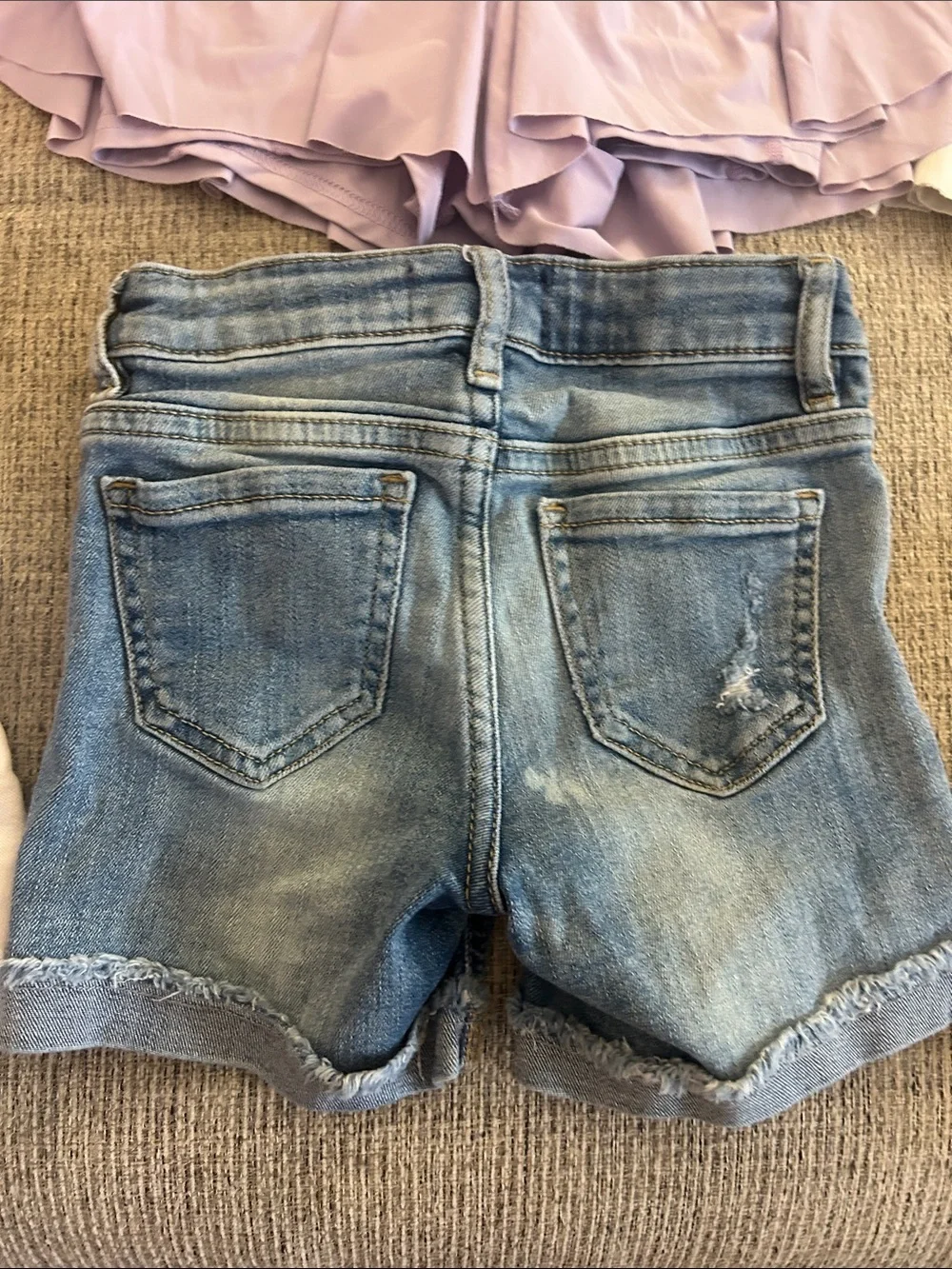 Lot of 6 pairs of Girls Shorts- size 5 - denim and sports